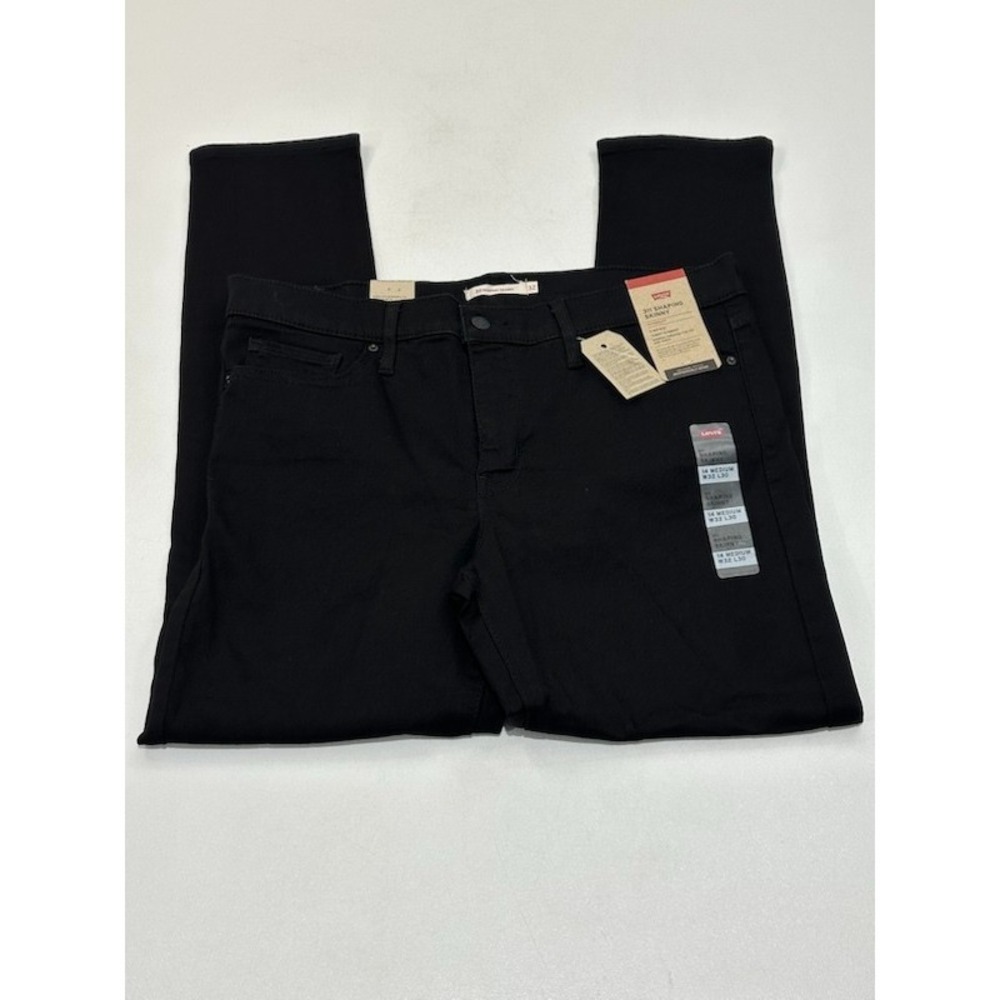 Levi's Women's 311 Shaping Skinny Jeans Black W32 L30 Size 14 NWT Stretch - Picture 2 of 5